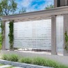Lirago Metal Outdoor Privacy Screen Freestanding Garden Privacy Screen 72"x47" White - 2 of 4