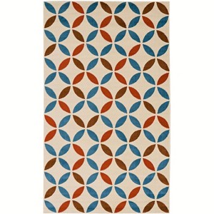HomeStock Capri Conrad Bone & Blue 4'3" X 7'3", Machine Made, Transitional - 1 of 4