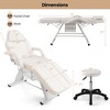 Costway 72" Massage Bed with Hydraulic Stool Adjustable Backrest & Legrest Storage Boxes Black/White/Pink - 3 of 3