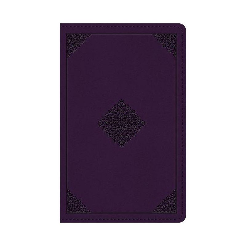 ESV Large Print Personal Size Bible (Trutone, Lavender, Ornament Design) - (Leather Bound), 1 of 2