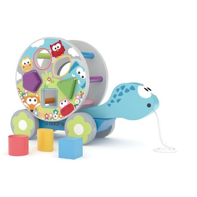 J'adore Wooden Turtle Shape Sorter Pull Toy