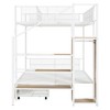 NicBex Twin Over Full Bunk Bed with Guardrail and 2 Drawers,Metal Twin Loft Bed with Lateral Storage Ladder and Wardrobe,Bunk Beds for Bedroom - 4 of 4