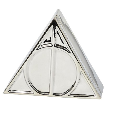 Keychain - Deathly Hallows Symbol Black Silver — Buckle-Down