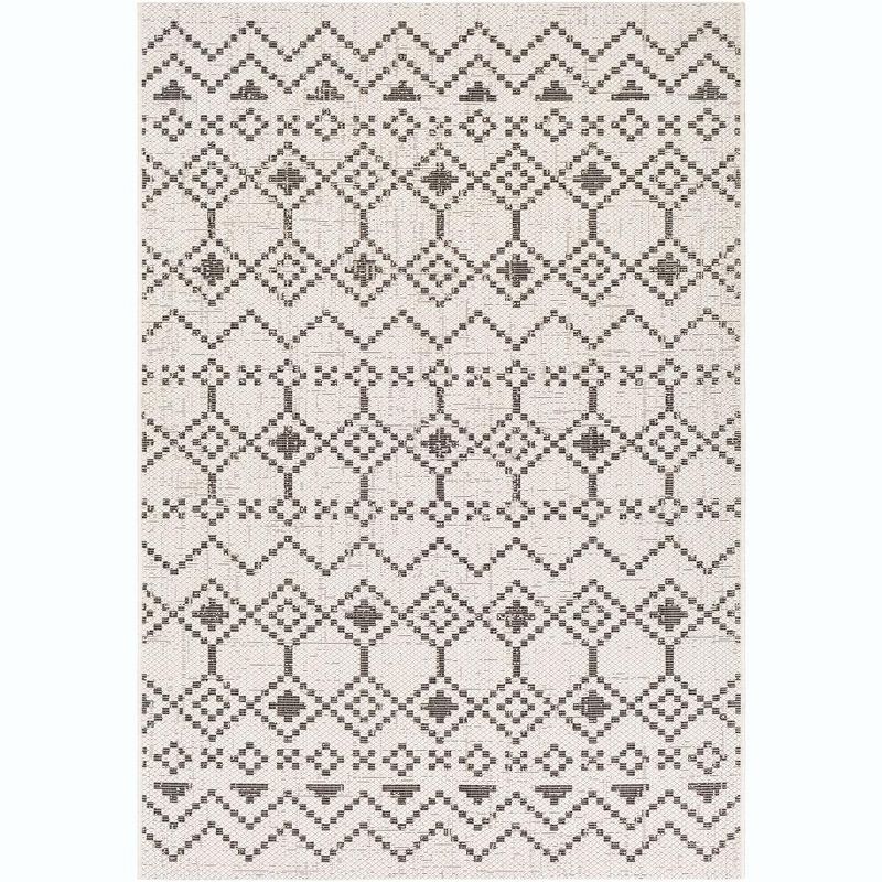 Mark & Day Meppel Rectangle Woven Indoor and Outdoor Area Rugs White, 1 of 10