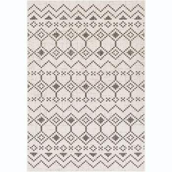 Mark & Day Meppel Rectangle Woven Indoor and Outdoor Area Rugs White