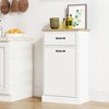 Trash Cabinet Tilt Out, Hidden Trash Can Cabinet 10 Gallon Storage Holder, Freestanding Pet-Proof Garbage Can Cabinet - 2 of 4