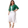 Agnes Orinda Women's Plus Size Round Neck Sheer 3/4 Sleeve Lace Elegant Cardigans - 3 of 4