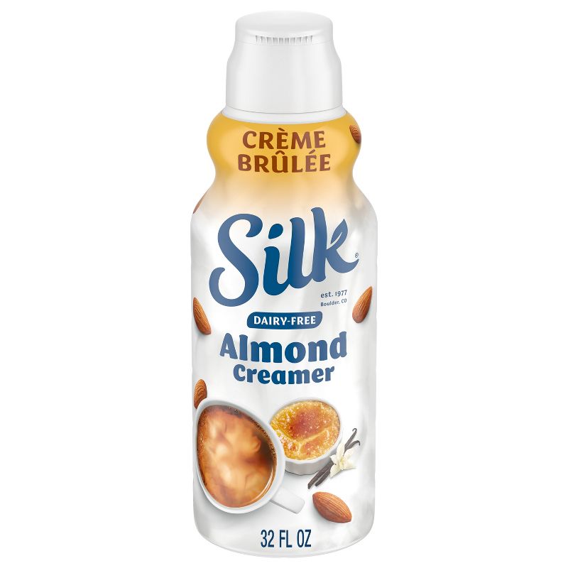 Silk Cr&#232;me Br&#251;l&#233;e Almond Creamer - 32 fl oz (1qt) Bottle, 1 of 9