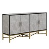 Unique 4-Door Cabinet with Metal & Cross-Legged Design - Perfect for Living Rooms, Entrances, and Studies - 3 of 4