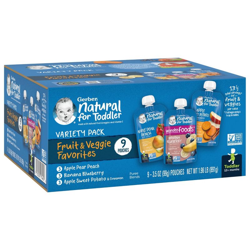 Gerber Toddler Fruit &#38; Veggie Value Pack Baby Food Pouches - 9ct/31.5oz, 2 of 9