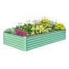 Galvanized Raised Garden Bed, Raised Garden Boxes, 6x3x1.5ft Outdoor Galvanized Planter Box, Garden Stock Tank, Garden Beds For Vegetables Planting - 2 of 4