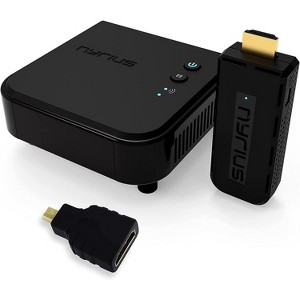 Nyrius ARIES Pro Wireless HDMI Transmitter & Receiver to Stream HD 1080p 3D Video & BONUS HDMI to Micro HDMI - Black - 1 of 4