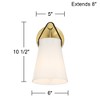 360 Lighting Ashley 10 1/2" High Antique Brass and Leather Wall Sconce Set of 2 - 4 of 4