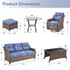Buenhomino Patio Furniture 7 Pieces Outdoor Furniture Set Wicker Outdoor Sectional Sofa with Swivel Rocking Chairs,Patio Ottomans,Outdoor Coffee Table - 3 of 4