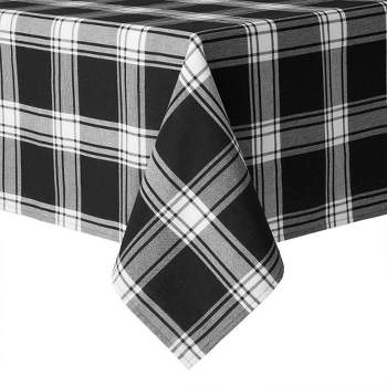 120"x 60" Cotton Buffalo Check Tablecloth Black/White - Town & County Living