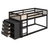 Twin over Twin/Full over Full Bunk Bed with 4 Drawers and 3 Shelves 4N - ModernLuxe - 4 of 4