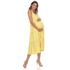 Maternity Plus Size Scoop Neck Tiered Midi Dress - White Mark - 3 of 4