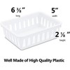 Tribello Plastic Baskets for Organizing, White Drawer/Closet Storage Tray - 2 of 3