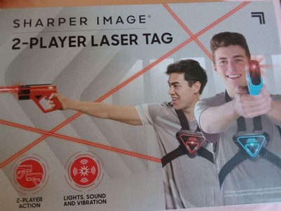 SHARPER IMAGE Two-Player Toy Laser Tag Gun Blaster & Vest Armor Set for  Kids, Safe for Children and Adults, Indoor & Outdoor Battle Games, Combine  Multiple Sets for Multiplayer Free-for-All! 