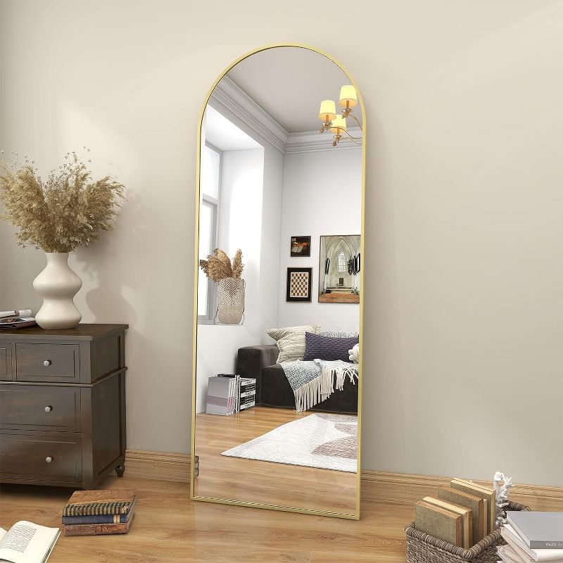 HOMLUX Arched Full-Length Mirror, Rounded Corners, 1 of 7