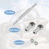 Unique Bargains M8 Steering Suspension Tie Rod for 49cc Electric ATV Go Kart 2Pcs Silver Tone - 4 of 4