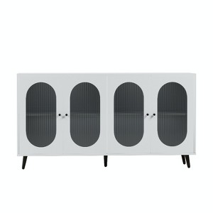 Tiramisubest Modern Accent Sideboard with Acrylic Doors Metal Leg Storage Adjustable Shelf Cabinet Cupboard Living Room - 1 of 4
