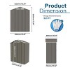 5X3 FT Gray Metal Outdoor Storage Shed with Lockable Door, All-Weather Small Compact Garden Tool Shed for Backyard or Lawn – Cuddlewood - 4 of 4