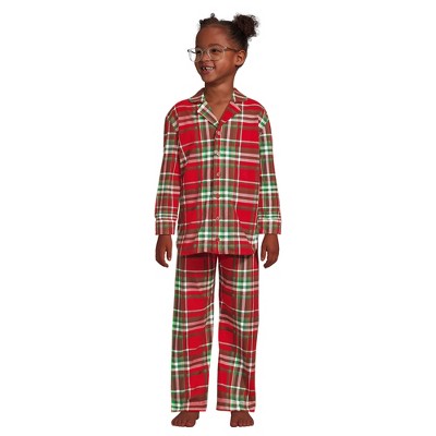 Lands' End Kids Flannel 2 Piece Pajama Set