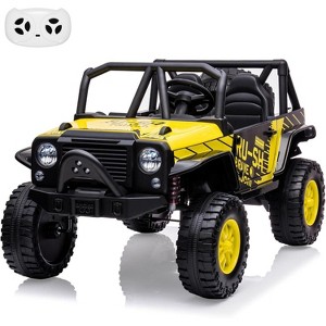 24V 2-Seater Kids Ride-On Car Truck with Remote Control – Electric Vehicle Featuring 19" Extra Wide Seat, Spring Suspension - 1 of 4