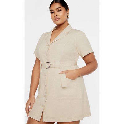 Women's Plus Size Melina Dress - stone | CITY CHIC