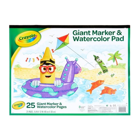Crayola 25 Page Giant Marker & Watercolor Pad : Target