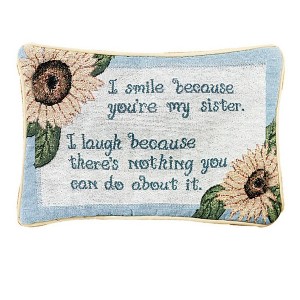 I Smile Because Quote Pillow – Cotton Blend 12.5x8 inch by Manual Woodworkers and Weavers - 1 of 3