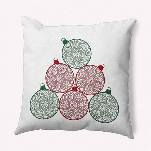 Elegant Merry Christmas Throw Pillow Cover + Pillow Insert