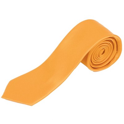Men's Solid Color 2.5 Inch Wide And 57 Inch Long Slim Neckties