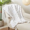 Saro Lifestyle Textured Chic Tufted Throw with Tassels, White, 50"x60" - 3 of 3