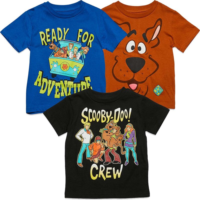 Scooby-Doo Scooby Doo 3 Pack Graphic T-Shirts, 1 of 8