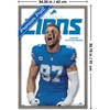 Trends International NFL Detroit Lions - Aidan Hutchinson Feature Series 25 Framed Wall Poster Prints - 3 of 4