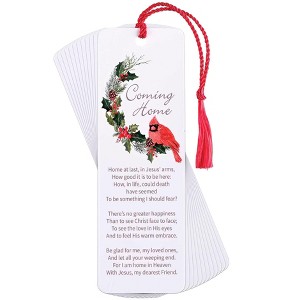 Dickson's Cardinal - Coming Home My Dearest Friend - White/Red 6 x 2 Inch Paper/Tassel Place Holder Bookmark; Package of 12 - 1 of 1