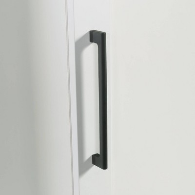 Soft White Tall Kitchen Storage Cabinet with Adjustable Shelves
