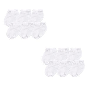 Luvable Friends Baby Newborn and Baby Socks Set, White 12-Piece - 1 of 1