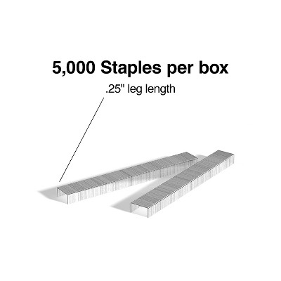 Tru Red Standard Staples 1/4" Leg Length 5000 Staples/box Tr58090 Target