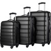 3 Piece Luggage Set With Spinner Wheel 3-digit Combination TSA Lock ABS Lightweight Suitcase For Business Travel 3 Sizes 20" 24" 28" - 2 of 4