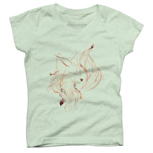 Girl's Design By Humans Fox By LouJah T-Shirt - 1 of 2