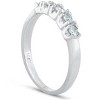 Pompeii3 1/4ct 5 Stone Diamond Wedding Ring 14K White Gold - 3 of 4