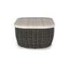 Signature Design by Ashley Kimora Outdoor Patio Coffee Table - Weather Resistant Wicker with Marble-Look Aluminum Top, Dark Brown - 4 of 4