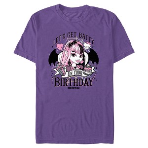 Mens Monster High Let's Get Batty Draculaura T Shirt - Purple