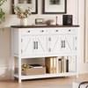 Modern Farmhouse Sideboard, 47" Buffet Sideboard Cabinet with Storage and 2 Drawers, Coffee Bar Console Table with Shelf - 3 of 4