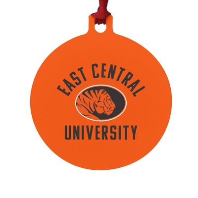 East Central University Tigers Logo Aluminum Holiday Christmas Tree Ornament