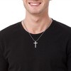 Turandoss 3 PCS Silver Black Gold Cross Necklace for Men Boys, Stainless Steel Pendant Necklaces, Jewelry for Men, Birthday Gifts for Boys, 20Inches - 2 of 4