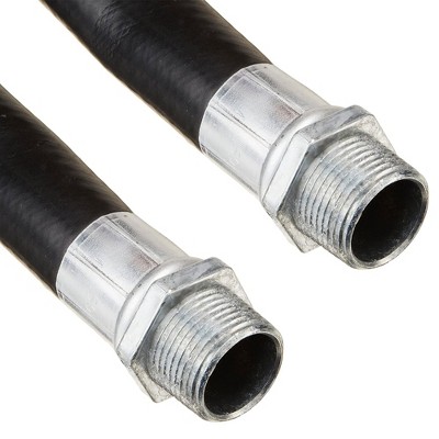 Apache 98108520 3/4 Inch Diameter 12 Foot Long Farm Fuel Transfer Hose with Male to Male Crimped Couplings and Anti Kink Strain Relief Springs, Black